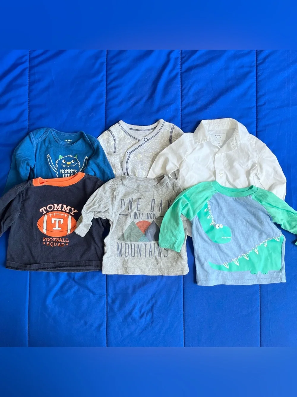 Baby Boy Long Sleeve Shirt Bundle Lot 6 Months (6)